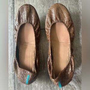 Tieks Sienna Brown Croc Flats